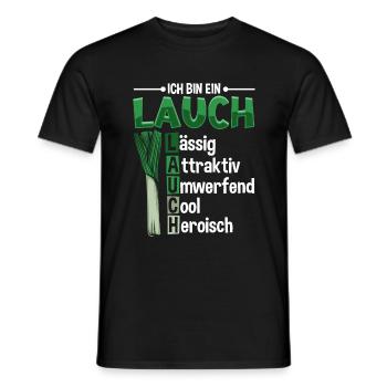 Lauch Kostüm Bodybuilding Satire Gym Jga - Männer T-Shirt - Schwarz - Vorne - AI Model Male 178 light (178cm)