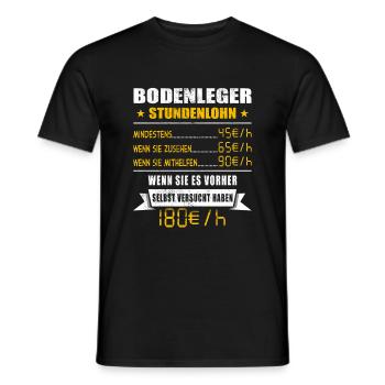 Bodenleger - Männer T-Shirt - Schwarz - Vorne - AI Model Male 178 light (178cm)