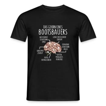 Bootsbauer Anatomie Gehirn Schiffsbauer - Männer T-Shirt - Schwarz - Vorne - AI Model Male 178 light (178cm)
