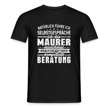 Maurer - Männer T-Shirt - Schwarz - Vorne - AI Model Male 178 light (178cm)