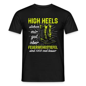 Feuerwehrfrau Feuerwehr Feuerwehrmann Mama - Männer T-Shirt - Schwarz - Vorne - AI Model Male 178 light (178cm)