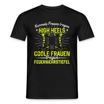 Feuerwehrfrau Feuerwehr Feuerwehrmann Mama - Männer T-Shirt - Schwarz - Vorne - AI Model Male 178 light (178cm)