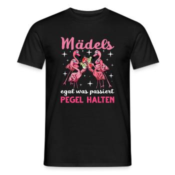 Flamingo Junggesellenabschied Frauen jga Saufen - Männer T-Shirt - Schwarz - Vorne - AI Model Male 178 light (178cm)