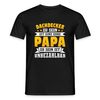 Dachdecker - Männer T-Shirt - Schwarz - Vorne - AI Model Male 178 light (178cm)