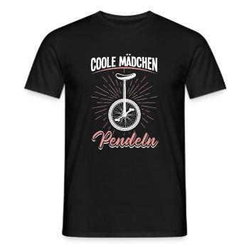 Coole Mädchen pendeln Kinder Einrad - Männer T-Shirt - Schwarz - Vorne - AI Model Male 178 light (178cm)