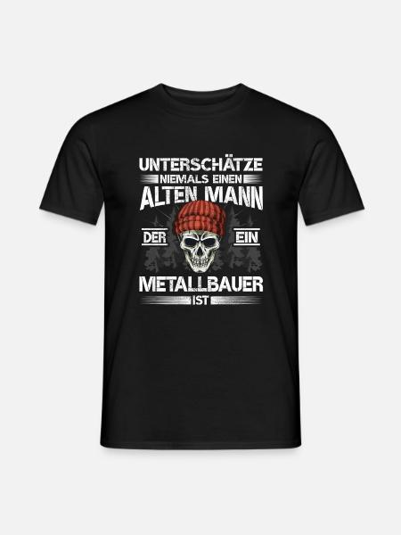 Metallbauer Alter mann Schweißer - Männer T-Shirt - Schwarz