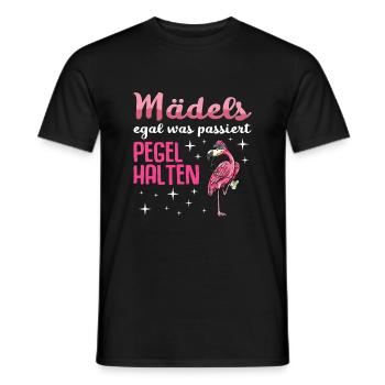 Flamingo Junggesellenabschied Frauen jga Saufen - Männer T-Shirt - Schwarz - Vorne - AI Model Male 178 light (178cm)