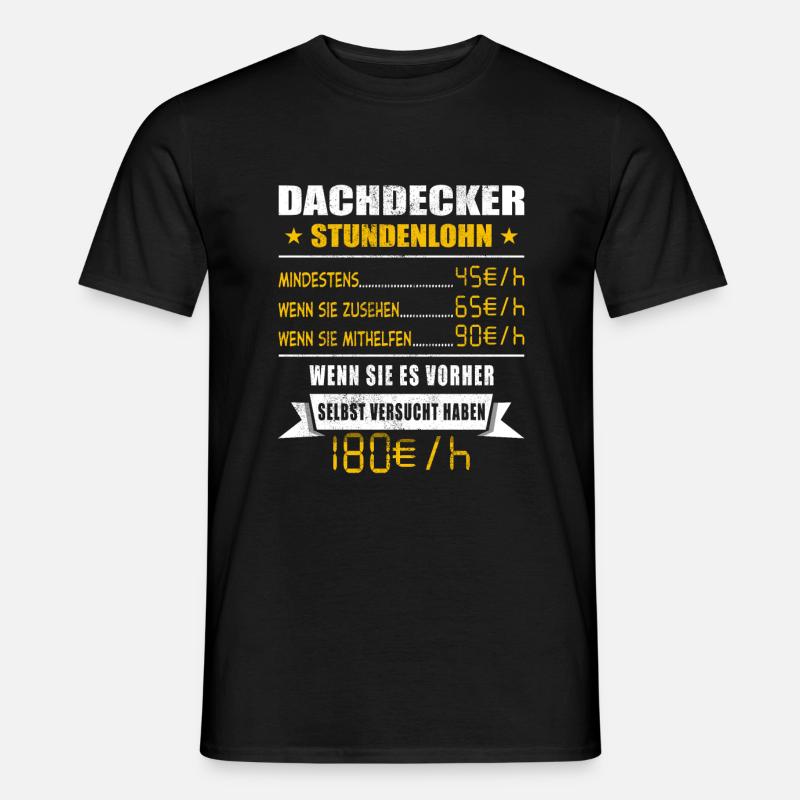 Dachdecker - Männer T-Shirt - Schwarz