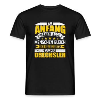 Drechsler Alle Menschen gleich - Männer T-Shirt - Schwarz - Vorne - AI Model Male 178 light (178cm)
