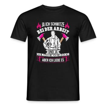Feuerwehrfrau Feuerwehr Feuerwehrmann Mama - Männer T-Shirt - Schwarz - Vorne - AI Model Male 178 light (178cm)