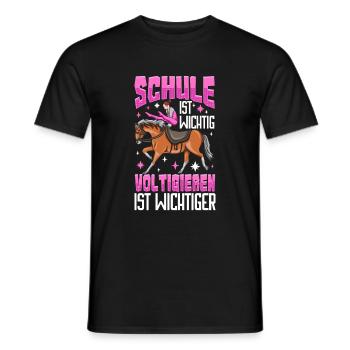 Voltigieren - Männer T-Shirt - Schwarz - Vorne - AI Model Male 178 light (178cm)
