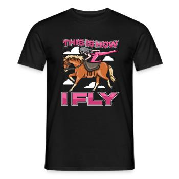 Voltigieren - Männer T-Shirt - Schwarz - Vorne - AI Model Male 178 light (178cm)