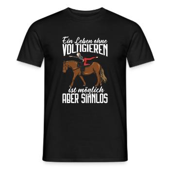Voltigieren - Männer T-Shirt - Schwarz - Vorne - AI Model Male 178 light (178cm)