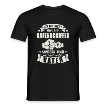 Hafenschiffer - Männer T-Shirt - Schwarz - Vorne - AI Model Male 178 light (178cm)
