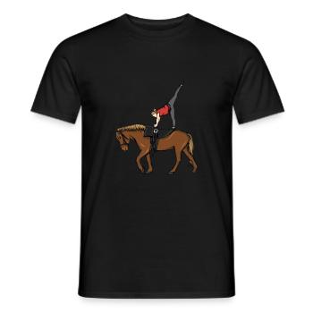 Voltigieren - Männer T-Shirt - Schwarz - Vorne - AI Model Male 178 light (178cm)