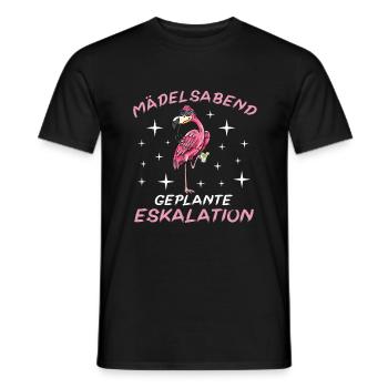 Flamingo Junggesellenabschied Frauen jga Saufen - Männer T-Shirt - Schwarz - Vorne - AI Model Male 178 light (178cm)