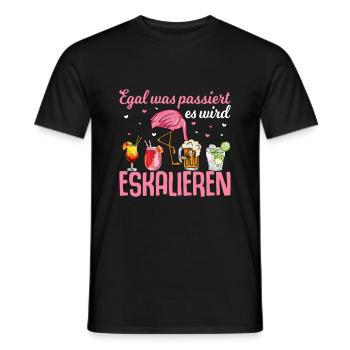 Flamingo Junggesellenabschied Frauen jga Saufen - Männer T-Shirt - Schwarz - Vorne - AI Model Male 178 light (178cm)