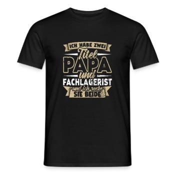 Fachlagerist - Männer T-Shirt - Schwarz - Vorne - AI Model Male 178 light (178cm)