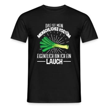 Lauch Kostüm Bodybuilding Satire Gym Jga - Männer T-Shirt - Schwarz - Vorne - AI Model Male 178 light (178cm)