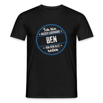 Ich bin dieser legendärer Ben Name - Männer T-Shirt - Schwarz - Vorne - AI Model Male 178 light (178cm)