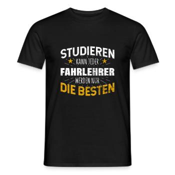 Fahrlehrer - Männer T-Shirt - Schwarz - Vorne - AI Model Male 178 light (178cm)