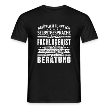 Fachlagerist - Männer T-Shirt - Schwarz - Vorne - AI Model Male 178 light (178cm)