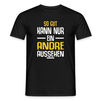 Andre Vorname Name Geburtstag - Männer T-Shirt - Schwarz - Vorne - AI Model Male 178 light (178cm)