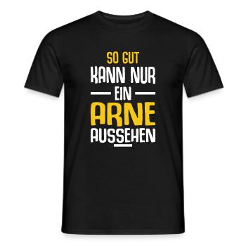 Arne Vorname Name Geburtstag - Männer T-Shirt - Schwarz - Vorne - AI Model Male 178 light (178cm)