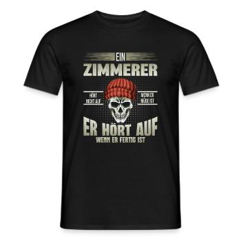 Zimmerer - Männer T-Shirt - Schwarz - Vorne - AI Model Male 178 light (178cm)