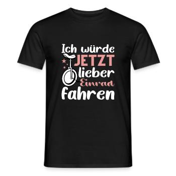 Unicycle One Wheel Zirkus Spielzeug Einrad - Männer T-Shirt - Schwarz - Vorne - AI Model Male 178 light (178cm)