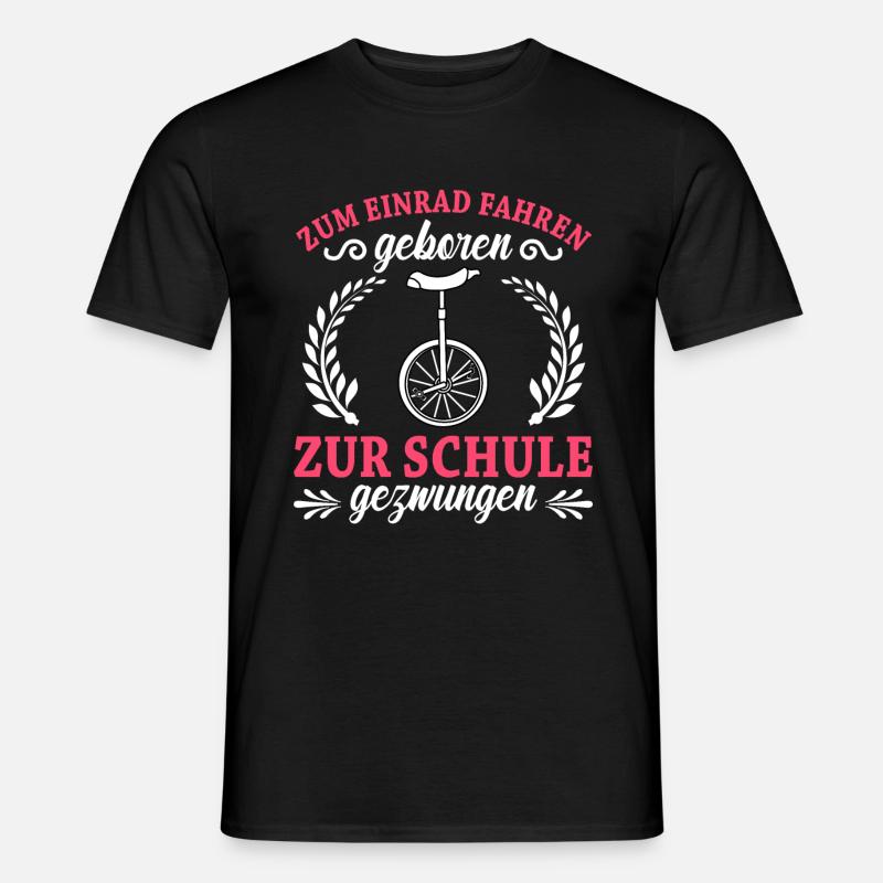 Einrad - Männer T-Shirt - Schwarz