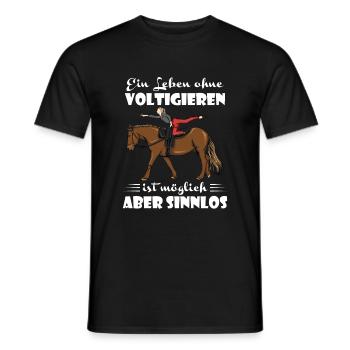 Voltigieren Volti Voltigier Pferde Pferdemädchen - Männer T-Shirt - Schwarz - Vorne - AI Model Male 178 light (178cm)