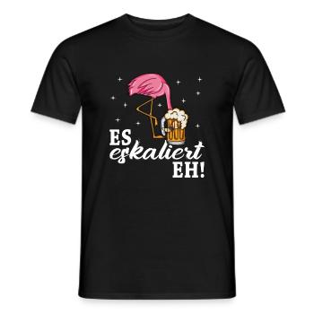 Flamingo Junggesellenabschied Frauen jga Saufen - Männer T-Shirt - Schwarz - Vorne - AI Model Male 178 light (178cm)