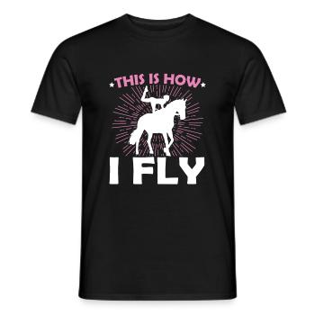 Voltigieren Volti Voltigier Pferde Pferdemädchen - Männer T-Shirt - Schwarz - Vorne - AI Model Male 178 light (178cm)