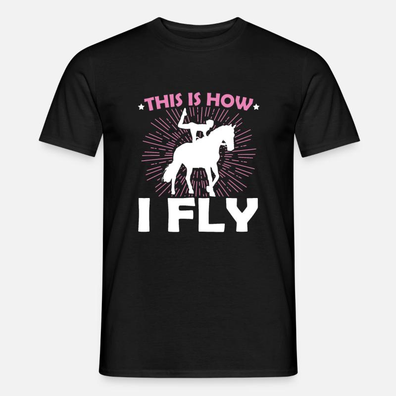 Voltigieren Volti Voltigier Pferde Pferdemädchen - Männer T-Shirt - Schwarz
