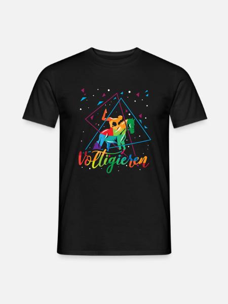 Voltigieren Volti Voltigier Pferde Pferdemädchen - Männer T-Shirt - Schwarz