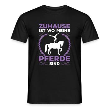 Voltigieren Volti Voltigier Pferde Pferdemädchen - Männer T-Shirt - Schwarz - Vorne - AI Model Male 178 light (178cm)