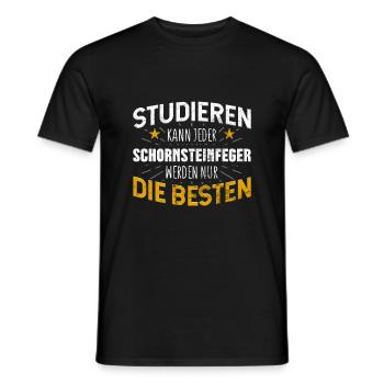 Schornsteinfeger Studiere kann jeder - Männer T-Shirt - Schwarz - Vorne - AI Model Male 178 light (178cm)