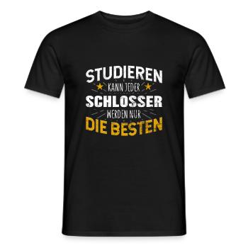 Schlosser - Männer T-Shirt - Schwarz - Vorne - AI Model Male 178 light (178cm)