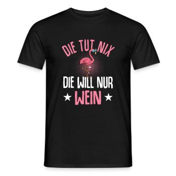 Flamingo Junggesellenabschied Frauen jga Saufen - Männer T-Shirt - Schwarz - Vorne - AI Model Male 178 light (178cm)