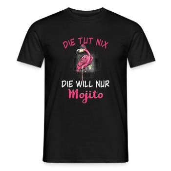 Flamingo Junggesellenabschied Frauen jga Saufen - Männer T-Shirt - Schwarz - Vorne - AI Model Male 178 light (178cm)