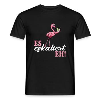 Flamingo Junggesellenabschied Frauen jga Saufen - Männer T-Shirt - Schwarz - Vorne - AI Model Male 178 light (178cm)