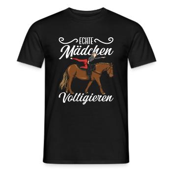 Voltigieren - Männer T-Shirt - Schwarz - Vorne - AI Model Male 178 light (178cm)