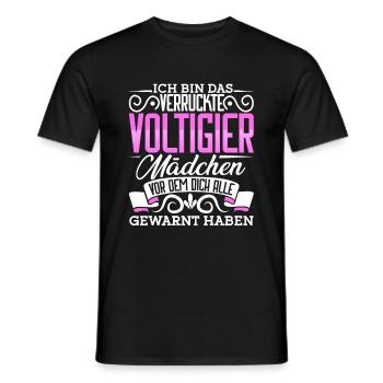 Voltigieren - Männer T-Shirt - Schwarz - Vorne - AI Model Male 178 light (178cm)