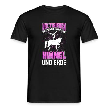 Voltigieren - Männer T-Shirt - Schwarz - Vorne - AI Model Male 178 light (178cm)