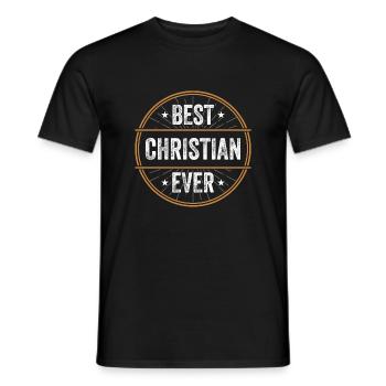 Best Christian Ever Vorname Name Geschenk - Männer T-Shirt - Schwarz - Vorne - AI Model Male 178 light (178cm)