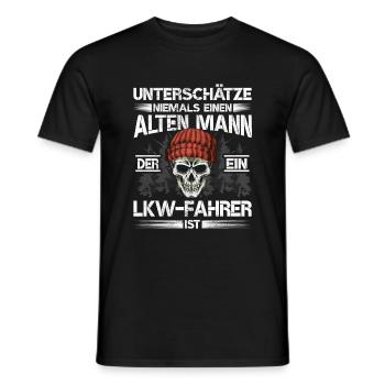 LKW-Fahrer Alter mann Lastkraftwagen - Männer T-Shirt - Schwarz - Vorne - AI Model Male 178 light (178cm)