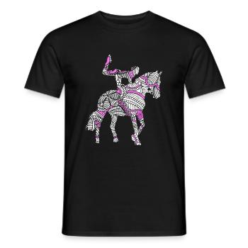 Voltigieren - Männer T-Shirt - Schwarz - Vorne - AI Model Male 178 light (178cm)
