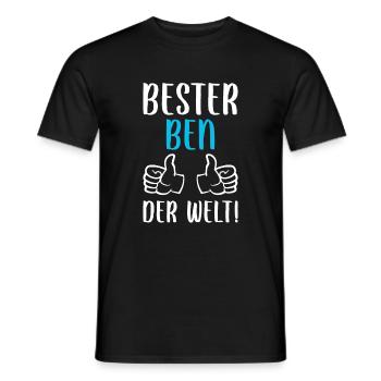 Ben Vorname Name Geburtstag - Männer T-Shirt - Schwarz - Vorne - AI Model Male 178 light (178cm)