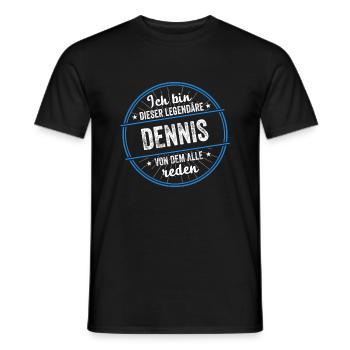 Ich bin dieser legendärer Dennis Name - Männer T-Shirt - Schwarz - Vorne - AI Model Male 178 light (178cm)